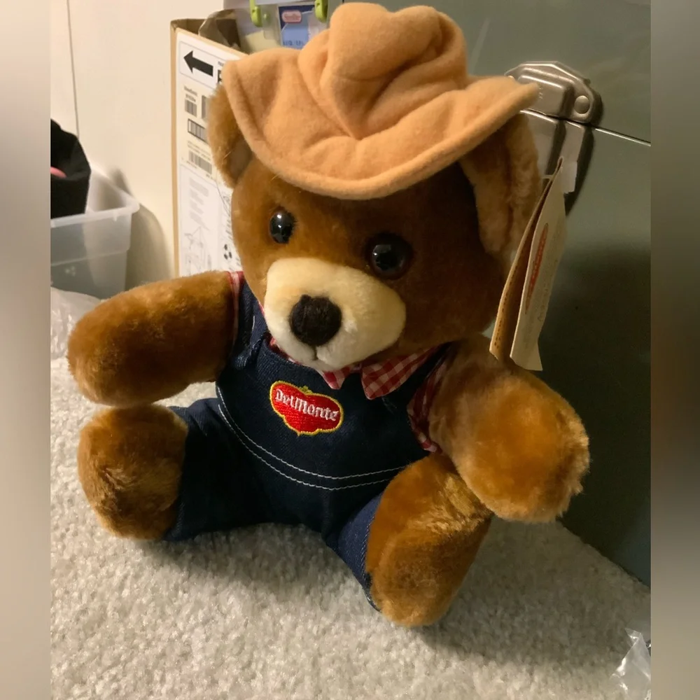 Del Monte Country‎ Yumkin Brawny Bear 1985 R Dakin Stuffed Plush 9'' with Tags